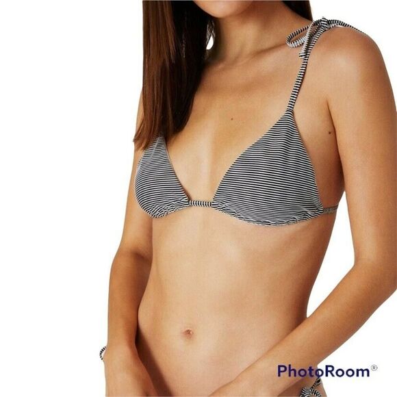 Onia Avery Bikini Top Black Metallic Size Medium - Picture 11 of 11